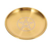 BESPORTBLE Plat Décoratif Pentagramme en Fer Doré pour Table D’autel | Plateau de Présentation et Rangement, Style Élégant et Luxueux, Usage Bureau, Format Unique