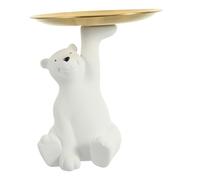 BESPORTBLE Plateau à Clés D'entrée Ours Polaire en Résine, Décoration Intérieure Originale, Conteneur pour Rangement de Petits Objets, Ornement Décoratif pour Bureau et Salon, Accessoire