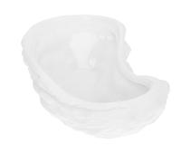 BESPORTBLE Plateau à Condiments Créatif en Céramique Blanche 13 X 7 X 4,2 Cm, Assiette de Service à Sauce Unique pour Trempage et Assaisonnement, pour Restaurants, Hôtels et Repas Raffinés