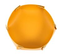 BESPORTBLE Plateau à Dés Pliable en PU Jaune Grand Format Boîte de Rangement de Dés Multifonction pour Bureau et Jeu Support de Stockage Compact et Solide Accessoire pour Loisirs et