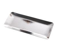 BESPORTBLE Plateau à Serviettes en Acier Inoxydable Moyen Texture Martelée, Plateau de Service Multifonction pour Bijoux, Cosmétiques et Rangement sur Coiffeuse ou Salle de Bain, Plat