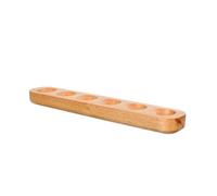 BESPORTBLE Plateau à Œufs en Bois Naturel 6 Compartiments Support de Rangement Ménager pour Œufs Assiette de Présentation Solide Cuisine et Supermarché