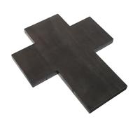 BESPORTBLE Plateau de Communion en Bois Foncé 26 X 22 X 1,5 Cm Croix Décorative, Assiette pour Baptême et Messe Catholique, Décoration Religieuse pour Table, Accessoire pour Première