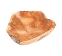 BESPORTBLE Plateau de Fruits Bois Massif Sculpté Bol de Rangement Multifonction pour Cuisine et Ktv Surface Lisse et Finition Soignée Plateau Décoratif Élégant de Présentoir Stable