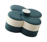 BESPORTBLE Plateau de Rangement Rotatif à Deux Niveaux en Plastique Vert Foncé, Boîte Multicouche Hermétique pour Collations et Fruits Secs, Plateau de Présentation Polyvalent pour