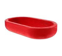 BESPORTBLE Plateau de Service Ovale en Bois Rouge 1 Pièce - Plateau-repas Multifonction, Plateau à Dessert, Grand Format pour Fruits, Gâteaux et Apéritifs - Plat de Service la Cuisine