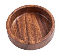 BESPORTBLE Plateau de Service Rond en Bois de Noyer 1 Pièce Plateau à Goûter en Bois Naturel pour Collations et Fruits Polyvalent pour Maison et Restaurant Assiette de Service Alimentaire