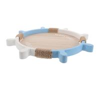 BESPORTBLE Plateau Décoratif en Bois Naturel Forme Gouvernail Grand Format, Plateau de Service pour Fruits et Légumes, Plat Apéritif Polyvalent Cuisine, Fête et Décoration Bord de Mer