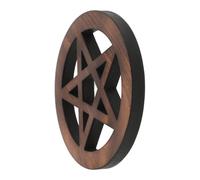 BESPORTBLE Plateau Pentagramme pour Métaphysique Plateau Bougie Ritual Wiccan Naturel Marron Décoration Rétro pour Cérémonies Spirituelles et Ésotériques