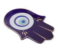 BESPORTBLE Plateau petite assiette de rangement plat organisateur de bijoux décor Titulaire plaque de bibelot de bijoux plaque de plat de bol à céramique Bleu