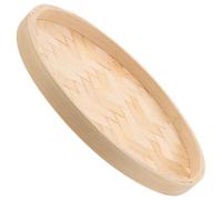 BESPORTBLE Plateau Suspendu Rond en Bambou Tressé à la Main 22×22 CM Décoration Murale Non Peinte Polyvalente Panier de Rangement Naturel pour Salon la Cuisine et Chambre