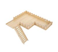 BESPORTBLE Plateforme Bois avec Échelle Et Barrière pour Cage De Hamster Gerbilles Et Souris Accessoire De Jeu Et Décoration pour Petit Animal