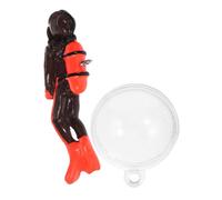 BESPORTBLE Plongeur Flottant Statue d'animaux Sculpture Bloc De Mousse Petite Décoration Corne De Dessin Animé Décoration du Monde sous-Marin De Réservoir Statue De Poule Résine