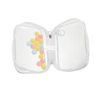 BESPORTBLE Pochette Transparente PVC avec Porte Clés pour Peluches Sac de Rangement Zippé à Double Fermeture Boîte de Rangement Portable pour Poupées et Accessoires
