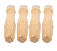 BESPORTBLE Poignée de coupe en bois ergonomique pour lime plate et lime ronde, 4 pièces, prise confortable, destinée travail artisanal