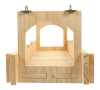 BESPORTBLE Pont Suspendu en Bois pour Petits Animaux de Compagnie - Habitat Sécurisé pour Hamsters, Hérissons et Cobayes - Pont pour Cage Robuste et Cachette Naturelle - Accessoire Ludique