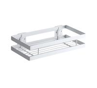 BESPORTBLE Porte-Accessoires Drainage Mural de Toilette en Acier Carbone Blanc, Support sans Perçage Fond Creux pour Garder Objets Secs pour Balcon et Salle de Bain