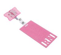 BESPORTBLE Porte-badges à Paillettes Acrylique Rose, Clip Ceinture, Vertical