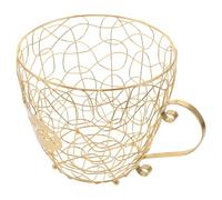 BESPORTBLE Porte-Capsules Espresso en Fer Doré de Tasse Panier de Rangement Compact pour Capsules de Café Organisateur Multifonction Cuisine et Bar Support Ouvert Pratique Corbeille à