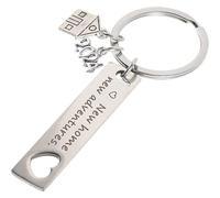 BESPORTBLE Porte-clés Acier Inoxydable pour Nouvelle Maison Cadeau Pendaison de Crémaillère Symbole Nouvelles Aventures pour Familles et Couples