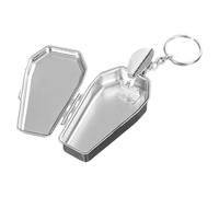 BESPORTBLE Porte-Clés Cendrier Décoratif en Métal Robuste Cendrier de Poche Forme Cercueil Anneau pour Clés et Accessoires
