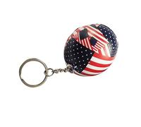 BESPORTBLE Porte-Clés en Métal Drapeau Américain Pendentif Casque Créatif 4X4 Cm Décoration pour Paquet Voiture Présents d'Anniversaire Fête Saint-Valentin Collègues Proches Famille