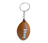 BESPORTBLE Porte-Clés Football Américain Rugby Ballon de Sport en Mousse PU Lot de 6 Marron Taille Unique Jouet Souvenir pour Garçon et Filles
