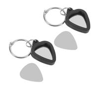 BESPORTBLE Porte-clés Guitare Silicone avec Clip Sécurisé pour Rangement de Médiators Étui Portable pour Musiciens Protection Anti-chute Noir