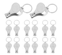 BESPORTBLE Porte-Clés Multifonction 25 Pièces avec Coupe-Ongles en Acier Inoxydable et Décapsuleur Compact et Portable Anneau Pratique pour Voyages Randonnée et Présents de Mariage