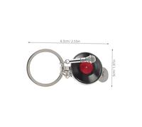 BESPORTBLE Porte Clés Musique Rétro avec Pendentifs Guitare Disque Vinyle et Micro Breloque pour Sac à Dos pour Amateurs de Musique