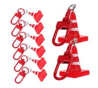 BESPORTBLE Porte-Clés Pendentif Cône de Signalisation 8 Pièces Décoration Suspendue Fantaisie pour Paquet Clé Valise d'anniversaire Fête Utilisation DIY Accessoire Pratique