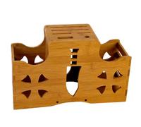 BESPORTBLE Porte-couteaux en Bambou Multifonction 1 Pièce, Support de Rangement pour Couteaux, Ciseaux et Coupe-légumes, Design Drainant Adapté la Cuisine Domestique, Outil Cuisine Pratique