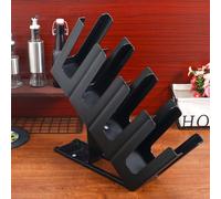 BESPORTBLE Porte-Gobelets Pliable Réglable Noir à 4 Compartiments Inclinés Support de Rangement pour Gobelets en Carton Jetables Présentoir Pratique pour Café et Salon de Thé Usage