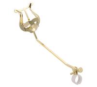 BESPORTBLE Porte-partitions pour Cor D’harmonie Doré Pince Blanche, Clip Lyre Métallique Portable Compatible Trompette et Saxophone Alto, Accessoire Musique pour Fanfare et Répétition,