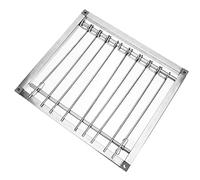 BESPORTBLE Porte Pigeonnier en Métal Fournitures De Poulet Oiseaux Pôle Pigeons Portes Mangeoire à Poulet Accessoires pour Pigeons Volière Piège à Pigeons Acier Inoxydable Silver