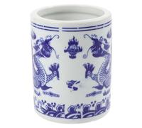 BESPORTBLE Porte-Ustensiles en Céramique Bleu et Blanc Motif Dragon Petit Seau Rond pour Baguettes et Cuillères Organisateur Compact pour Ustensiles Cuisine Rangement Pratique Cuisine