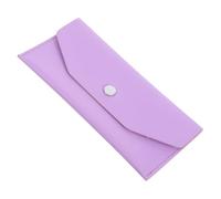 BESPORTBLE Portefeuille à Budget pour Femmes en PU Violet Multifonctionnel Fermeture à Bouton, Petit Format Compact pour Gestion D'argenté Et Organisation D'enveloppes, pour Voyages Et Événements