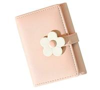 BESPORTBLE Portefeuille Élève Motif Floral Coréen Pliable en PU Rose, Porte-Monnaie Compact pour Cartes Bancaires, Paquet Pratique pour Fille au Lycée et Cours, Format Petit et Fonctionnel