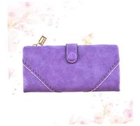 BESPORTBLE Portefeuille Femme Élégant en Cuir PU Long à Fermeture Éclair Dentelle Pratique Voyages Violet Boucle Facile à Transporter