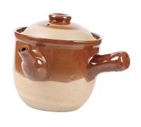 BESPORTBLE Pot à Remèdes en Argile Traditionnelle 15 L Casserole en Terre Cuite Résistante Haute Température pour Mijotage et Cuisson sur Gaz Pot à Remède Compatible la Cuisine Santé
