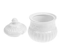 BESPORTBLE Pot à Sucre en Céramique Gaufrée Vintage, Sucrier pour Café et Thé, Récipient Élégant Couvercle, pour Morceaux et Poudre, Adapté la Cuisine Établissements de Restauration