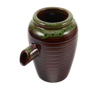 BESPORTBLE Pot en Céramique pour Fontaine de Jardin Filtre à Eau pour Aquarium Pot Écologique en Terre Cuite Taille Petite Couleur Brun Flammé Fontaine Cascade Naturelle pour Aquarium