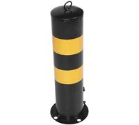 BESPORTBLE Poteau de Sécurité Empêchant L'accès aux Zones Interdites Résistant à L'oxydation en Acier Noir Colonne de Protection Robuste pour Barrière de Stationnement