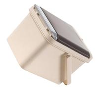 BESPORTBLE Poubelle à Thé à Couvercle 7l en Plastique pour Bureau et Maison | Vidage Facile, Grosse Capacité, Design à Couvercle, Usage pour Office Tea Room, Beige