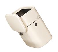 BESPORTBLE Poubelle Cuisine Murale 12L Couvercle Poubelle Suspendue Étanche en Plastique Blanc Cassé Corbeille à Déchets Cuisine Salle de Bain et Bureau Installation sans Perçage