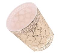 BESPORTBLE Poubelle en Fer Forgé Légère pour Chambre et Salle de Bain Corbeille à Papier Ronde Compacte Poubelle Portable Design Orientale pour Salon la Cuisine et Bureau