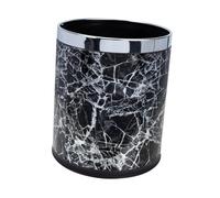 BESPORTBLE Poubelle Plastique Motif Marbre Ronde pour Bureau et Cuisine Corbeille Légère et Robuste Salle de Bain et Chambre Design Pratique et Gain de Place