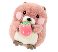 BESPORTBLE Poupée Marmotte en Peluche Douce 30 CM Rose Légère 04 Kg Doudou pour Bébé et Garçon et Filles Présent D’Anniversaire Apaisant Peluche Mignonne et Facile à Tenir pour Lit et