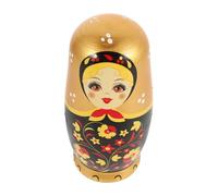 BESPORTBLE Poupées Gigognes Russes Bois Couches pour Garçon Fille Matriochka Artistique Décoration Noël Anniversaire Fille Cadeau Bois Sûr Empilable
