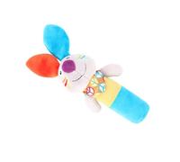 BESPORTBLE Préhension pour Bébés en Peluche Motifs Lapin Bleu et Orange, Hochet Interactif Éducatif pour Coordination Œil-main, Sensoriel Léger et Doux pour Tout-petits